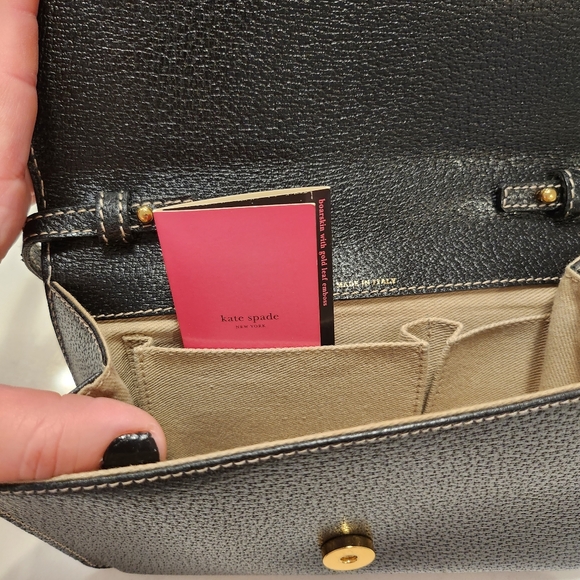 LIKE NEW BLACK LEATHER KATE SPADE PURSE - Picture 8 of 10